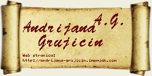 Andrijana Grujičin vizit kartica